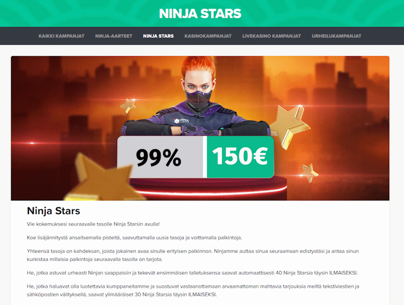 Ninja Casino Stars